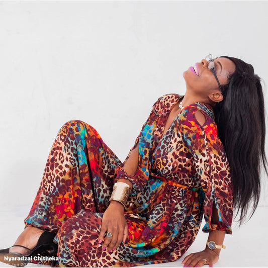 Colorful Leopard Print Maxi Dress.