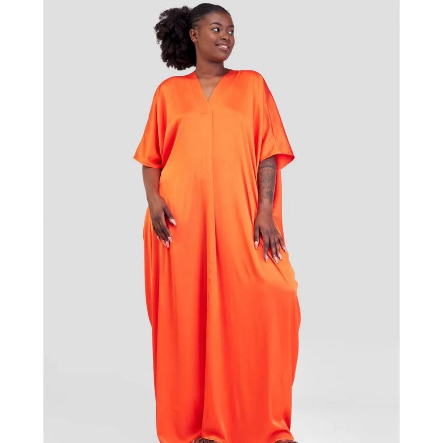 V-Neck Kaftan Maxi dress.