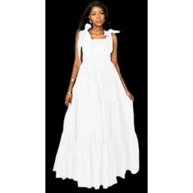 Flare Pattern Pleated Maxi Dress.