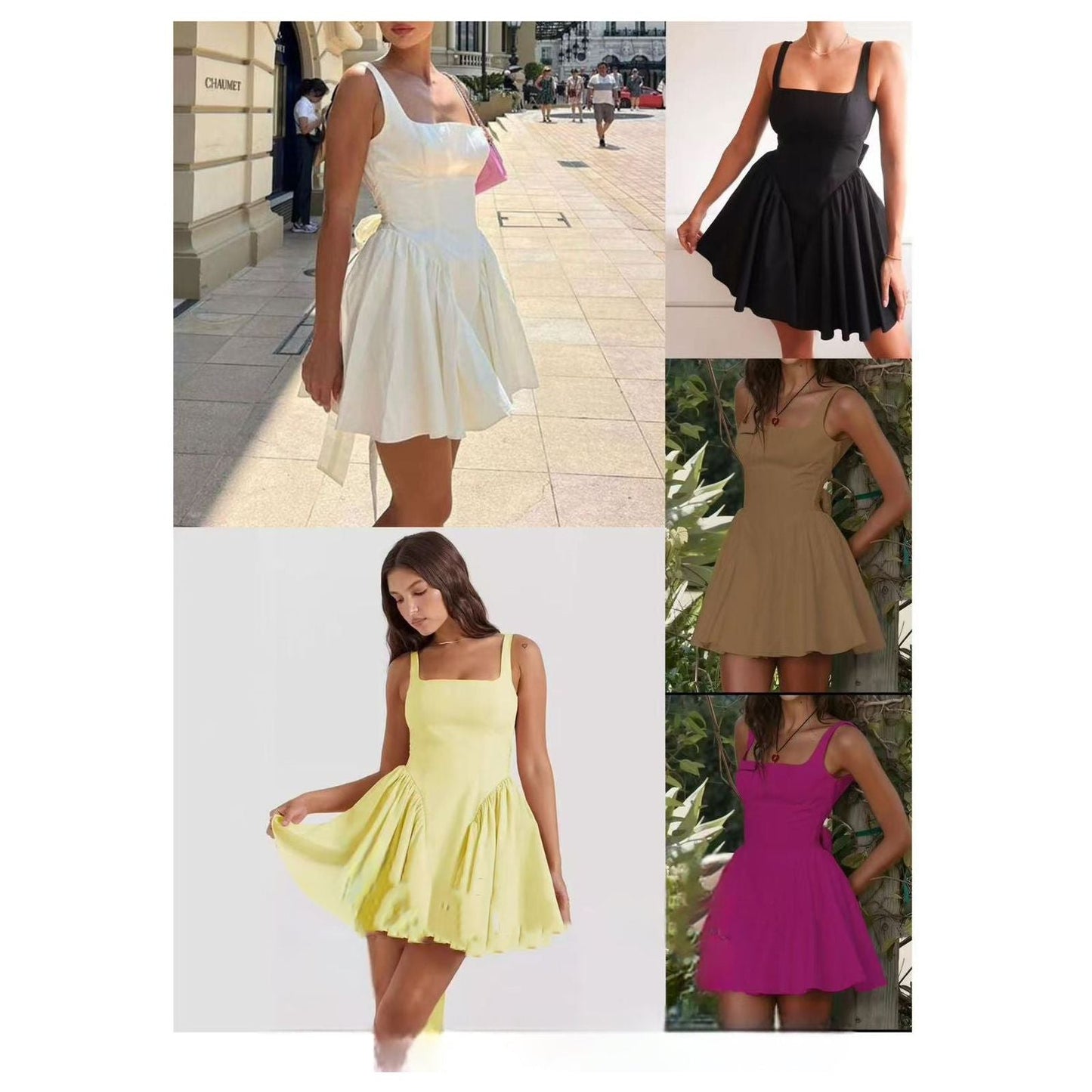 Elegant Festive Knee-Length Swing Party.