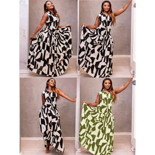 Short Sleeve Loose Solid Casual Maxi Dress with Pockets