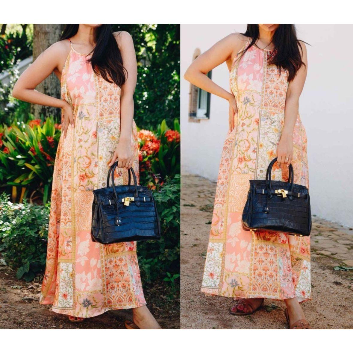 Summer Fashion Printed Neckless Sleeveless Dress.