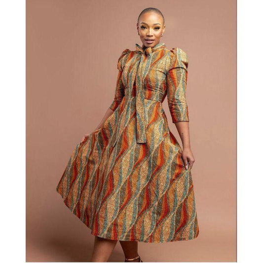 Dashiki Print Batik Sexy Long Dress