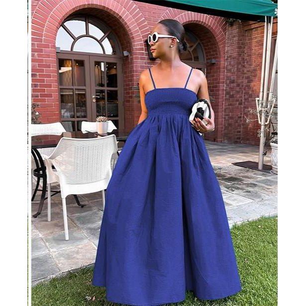 Solid Color Maxi Dress.