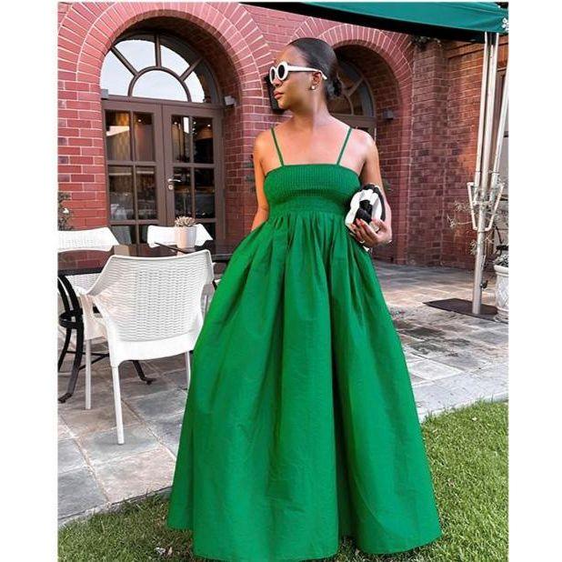 Solid Color Maxi Dress.