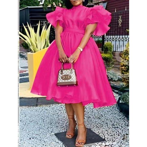 Sleeveless Bubble Midi Dress