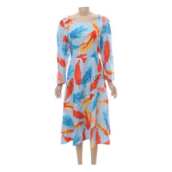 Plus Size Floral Print Midi Dress