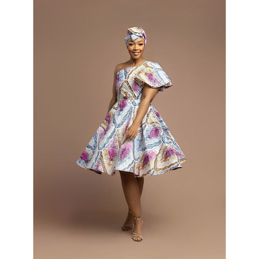 Single shoulder Design Traditional Dress