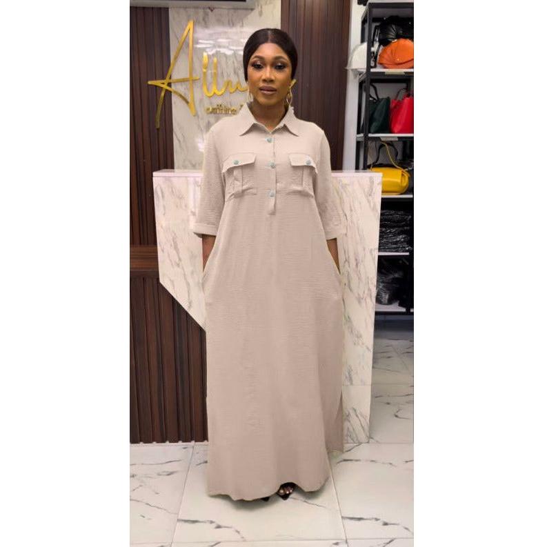 Solid Color Sexy Gown Maxi Dress