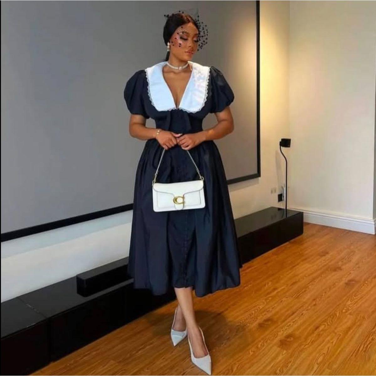 Fashion Chic Short Sleeve Midi Dress