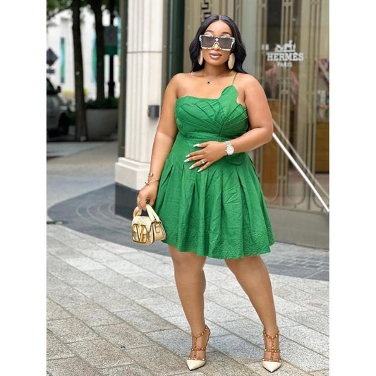 One Shoulder Strap Semi Formal Prom Dress