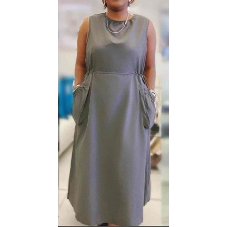 Pockets Belted Slit Wedding Guest Outfit Dress