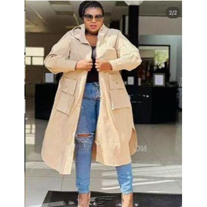 Hooded Long Sleeve Knitted Sleeves Patchwork Casual Jacket