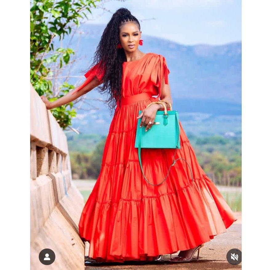 Pleated Vintage Short Sleeve High Waist A-Line Maxi Dress