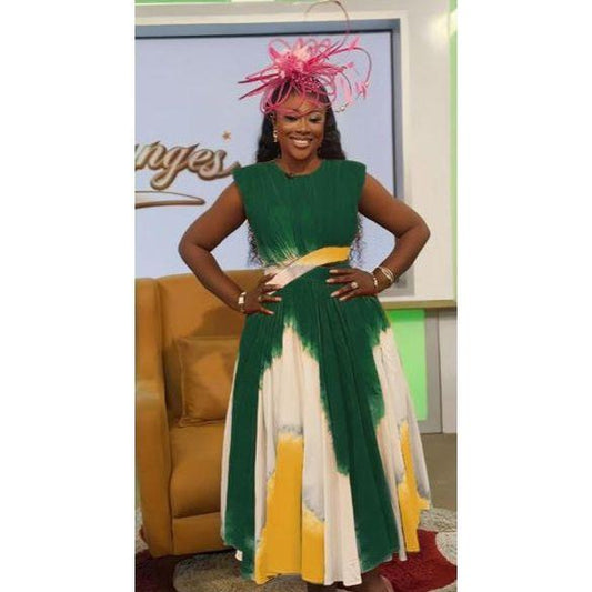 Printed kaftan Multi-Color African Maxi Dress.