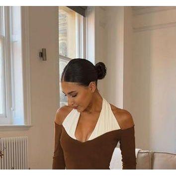 Halter-Neck Split Maxi Dress