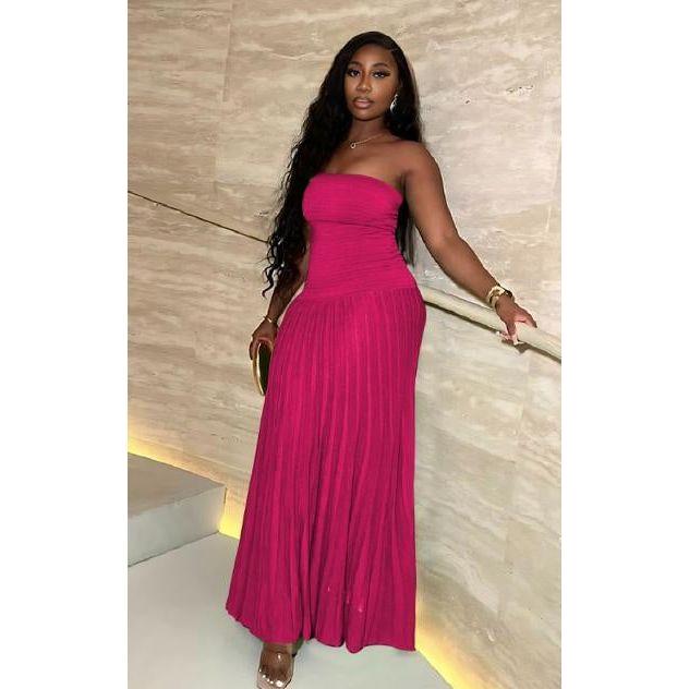 Fashionable Cold Shoulder Loose Maxi Dress