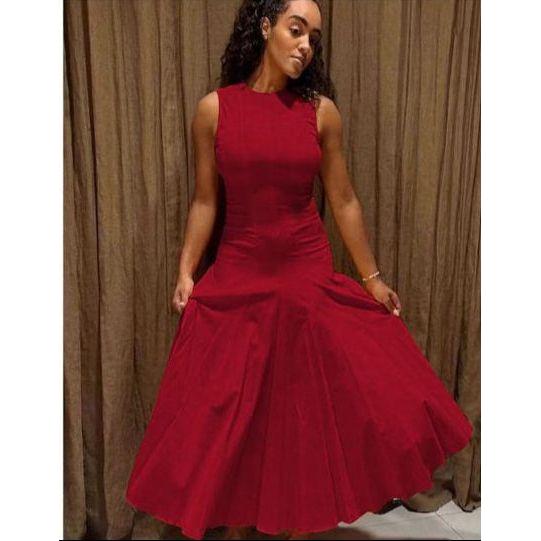 Fit & Flare Panelled Maxi Dress