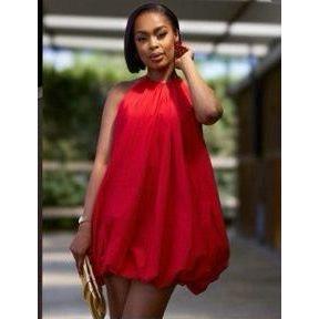 Sleeveless Chiffon Balloon Bubble Dress