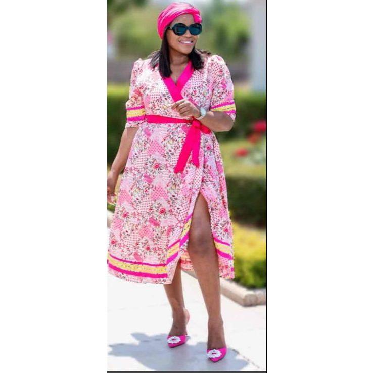 Wrap Around Pocket African Traditional Dress