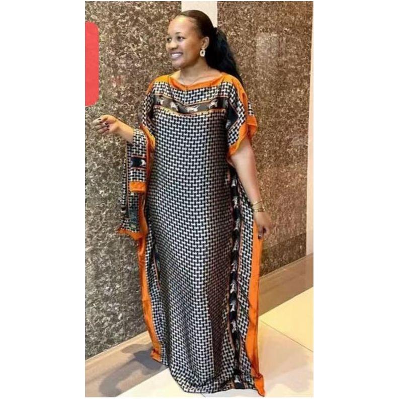 Dubai Dashiki Abaya Print Design Loose Long Dress