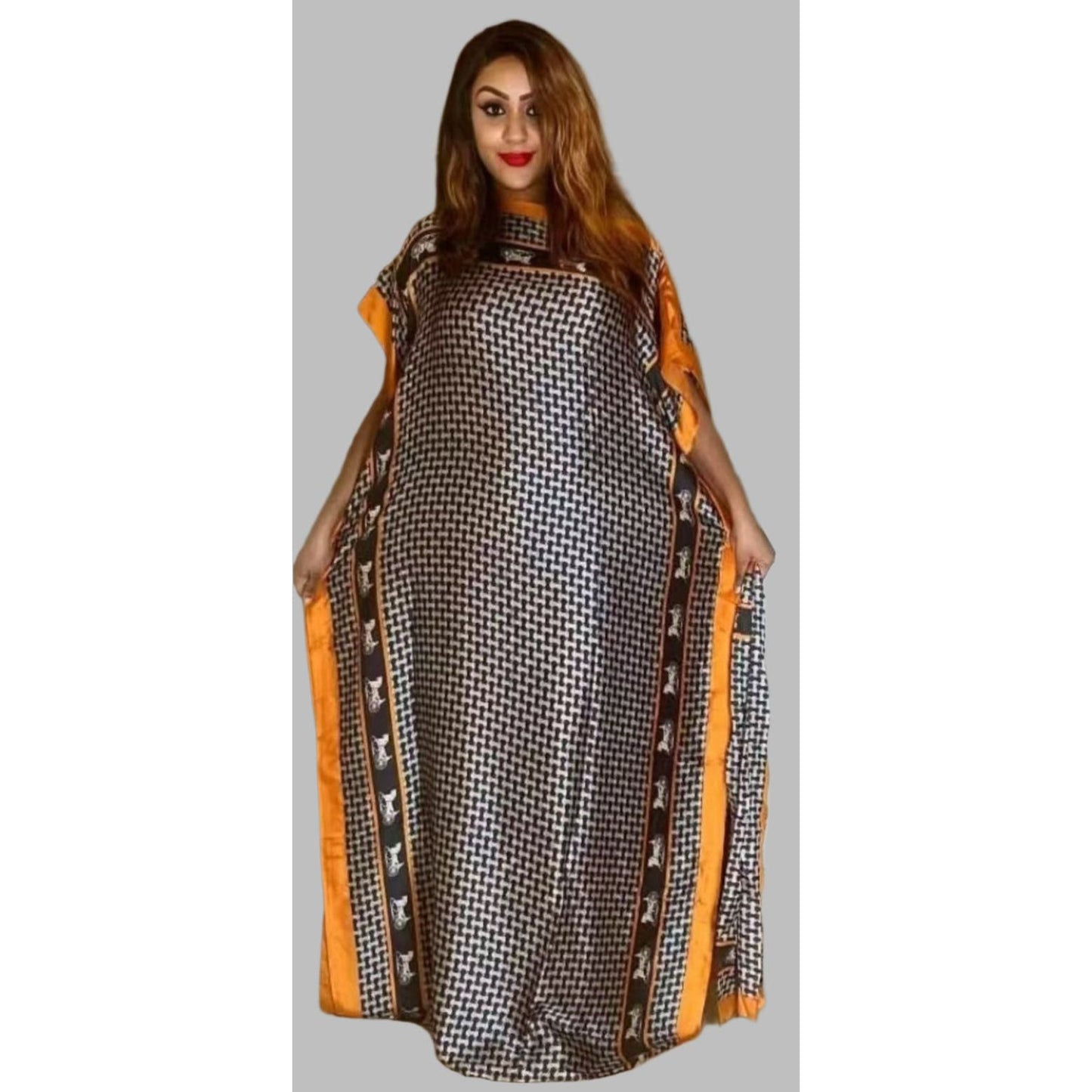Dubai Dashiki Abaya Print Design Loose Long Dress