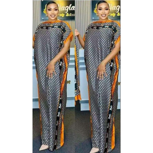 Dubai Dashiki Abaya Print Design Loose Long Dress