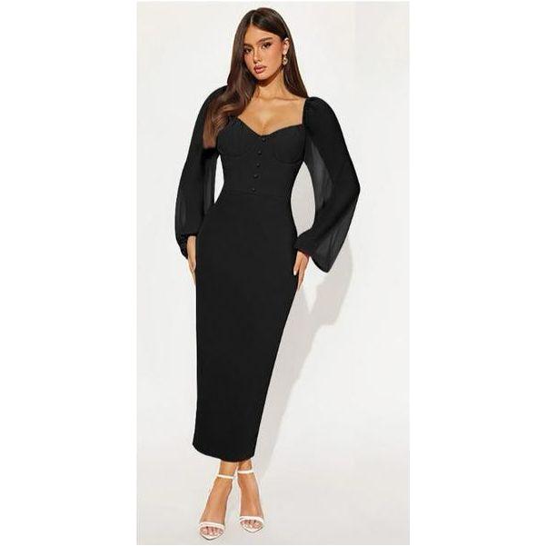 Bubbleroom Structure Puff Sleeve Dress