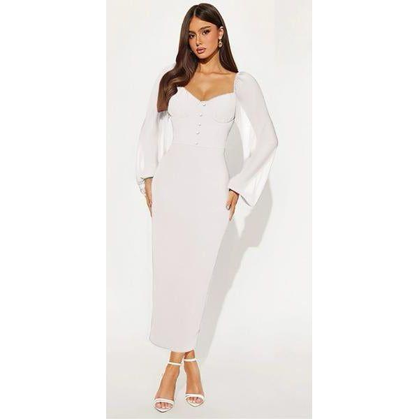 Bubbleroom Structure Puff Sleeve Dress
