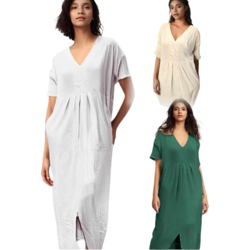 Cotton Kaftan Maxi Dress