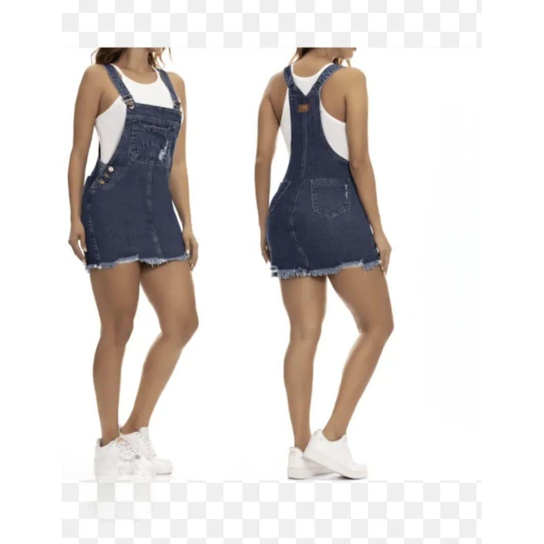 Dungaree Denim Overall Mini Dress