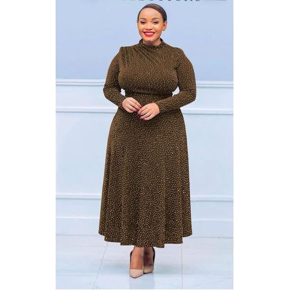 Plus Size Sequin Decor Shiny Round Neck Cocktail Gorgeous,Festival Party Dress