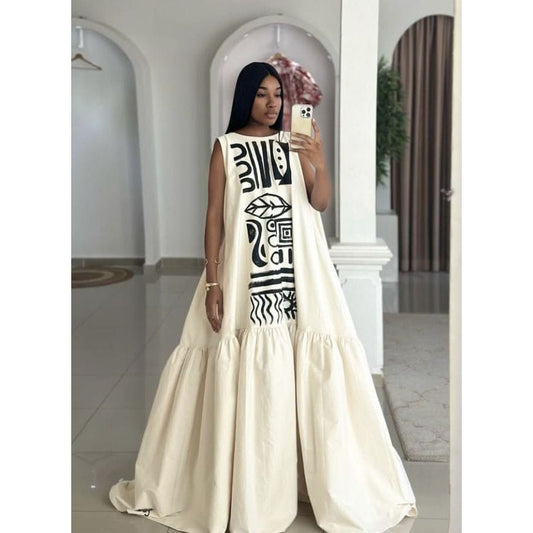 Sleeveless Free Size Long Dress