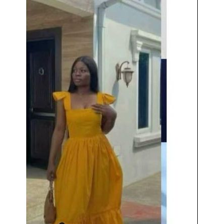 Plain Color Strap Shoulder Ruffle Hem Holiday Cami Dress