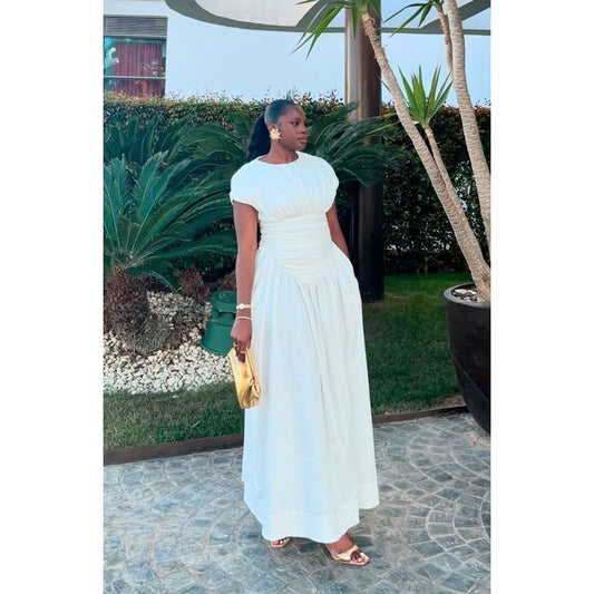 Plus Size Sleeveless Vintage Maxi Dress