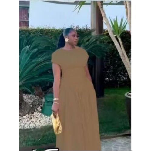 Plus Size Sleeveless Vintage Maxi Dress