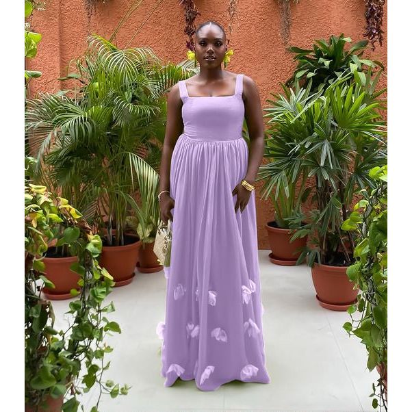 Sleeveless Spaghetti Straps Pleated Maxi Dress