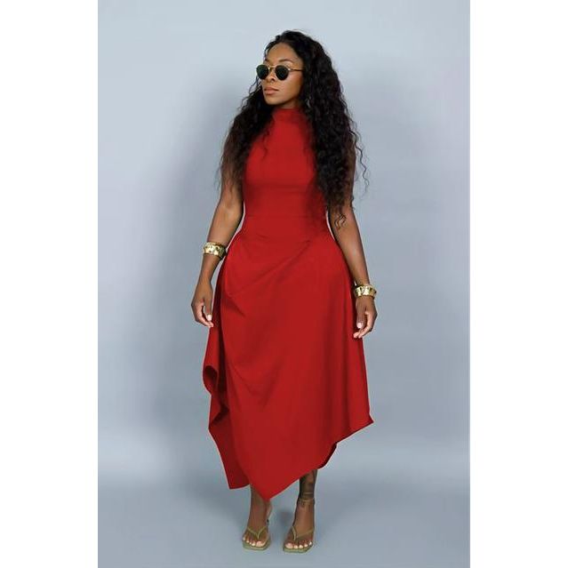 Sleeveless Strappy Plain Color Casual A Line Daily Dress