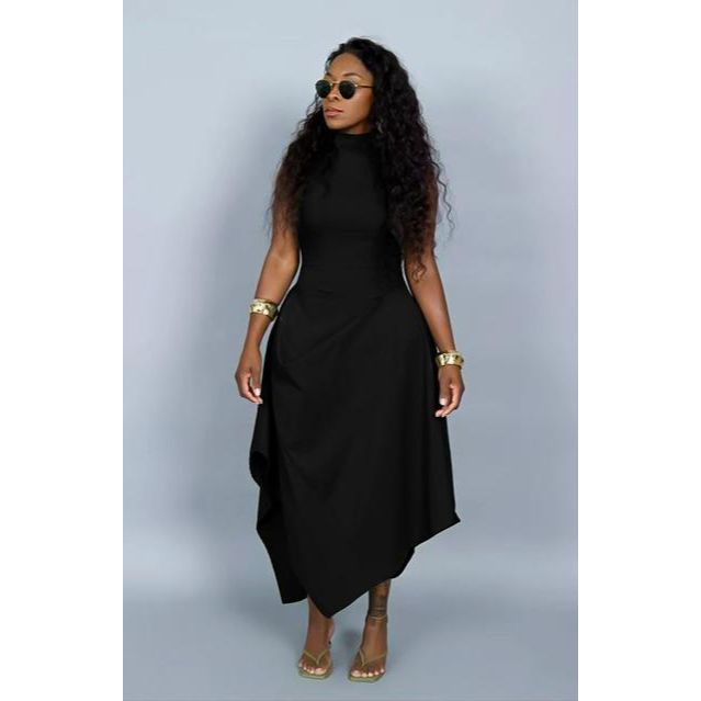 Sleeveless Strappy Plain Color Casual A Line Daily Dress