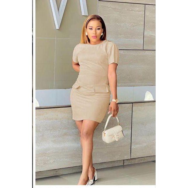 Sexy Round Neck Midi Dress