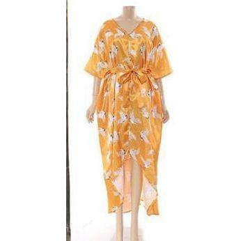 V-Neck Long Sleeve Formal Maxi Slit Dress for Women.