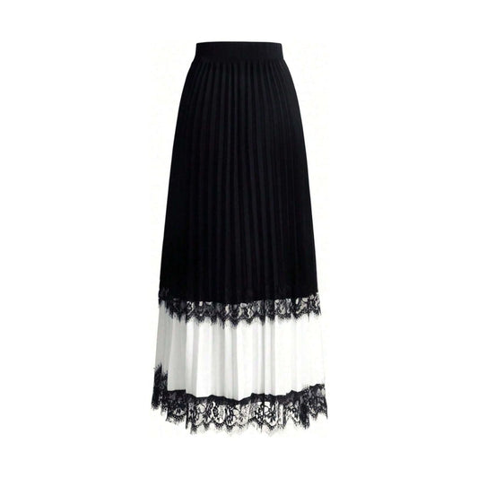 Summer Flowy Hem Pleated Skirt.
