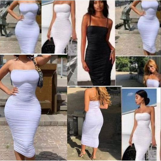 Spaghetti Strap Adjustable Dress.