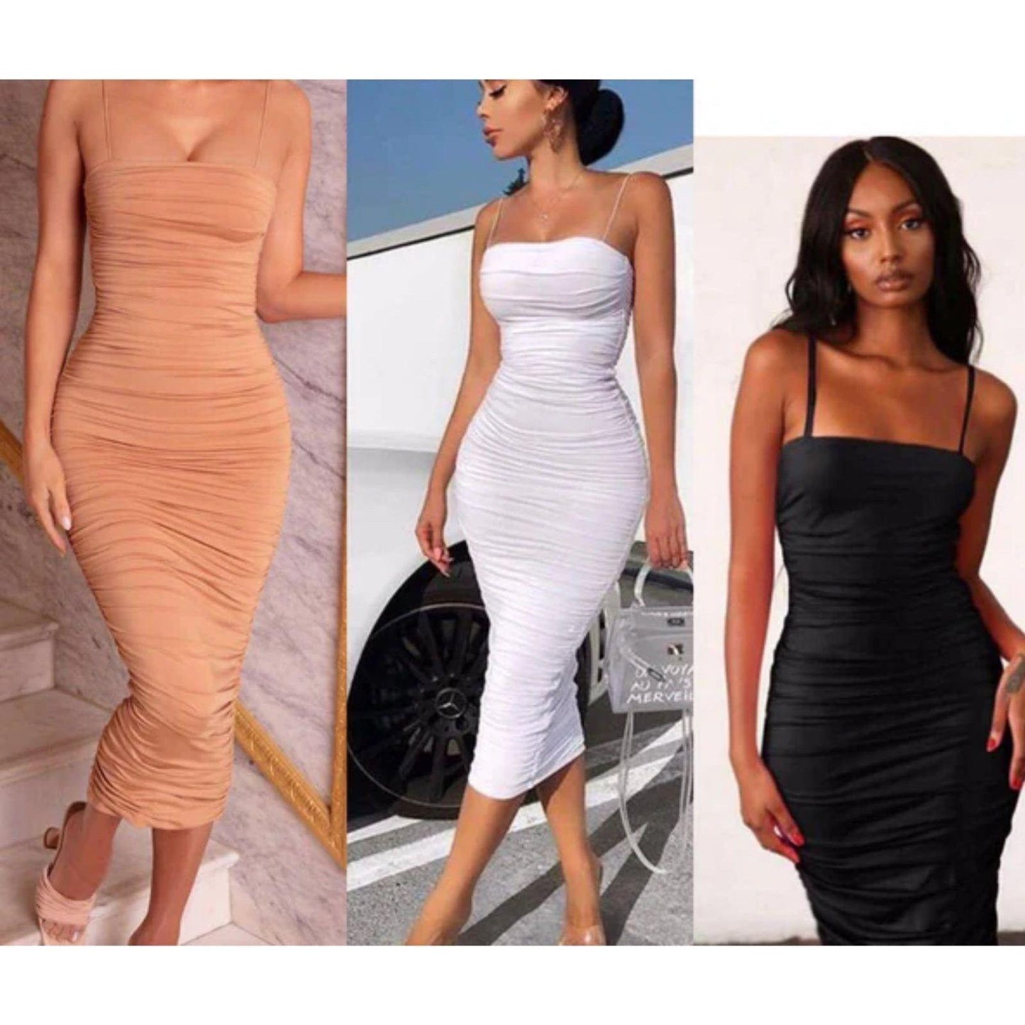 Spaghetti Strap Adjustable Dress.