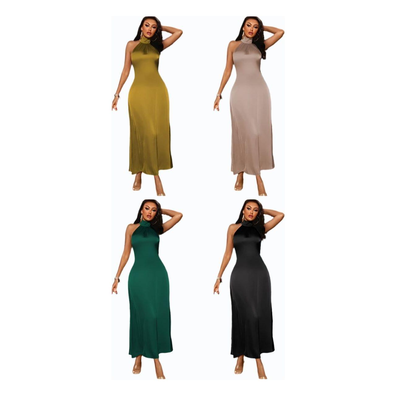 Halter Neck Sleeveless Backless Dress