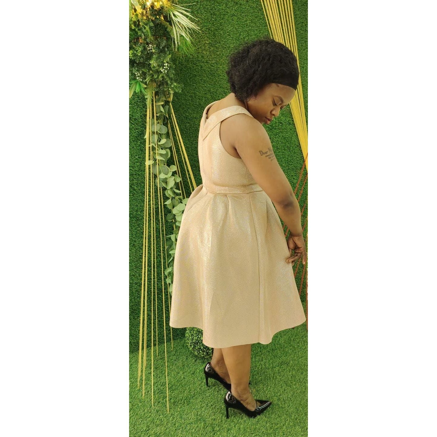 Off-Shoulder Shimmer wedding Dress