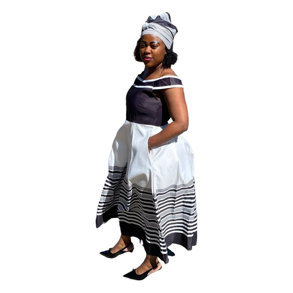 Off Shoulder Xhosa Dress