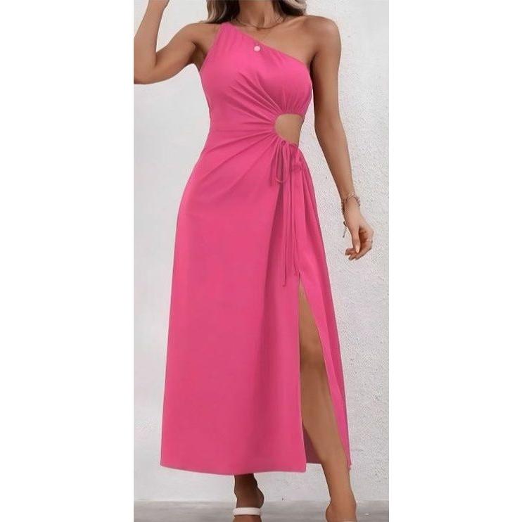 Off Shoulder Side Slit Dress