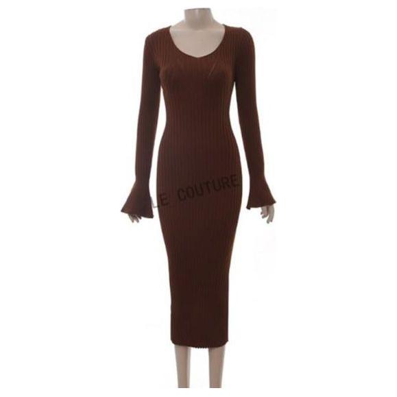 Knitted Bodycon Long Sleeve Dress