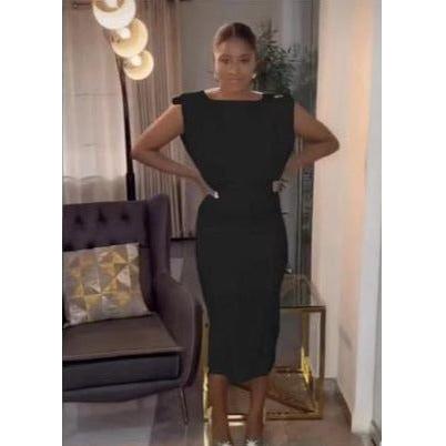 Sleeveless Round Neck Dress